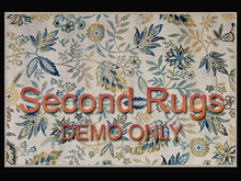 DEMO - RC - Navy Yellow Leaf Floral Rug