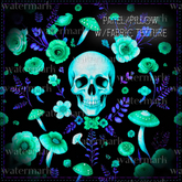 Skulls Mushroom Floral Textures MINT GREEN PACKR PACK TOUCH OPEN
