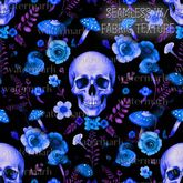 Skulls Mushroom Floral Textures BLUE PACK