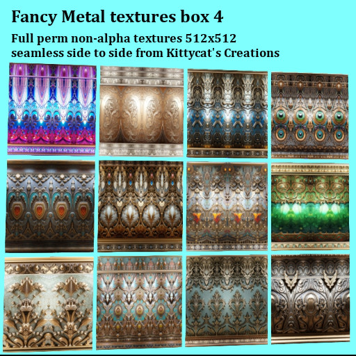 Fancy metal textures 4 box