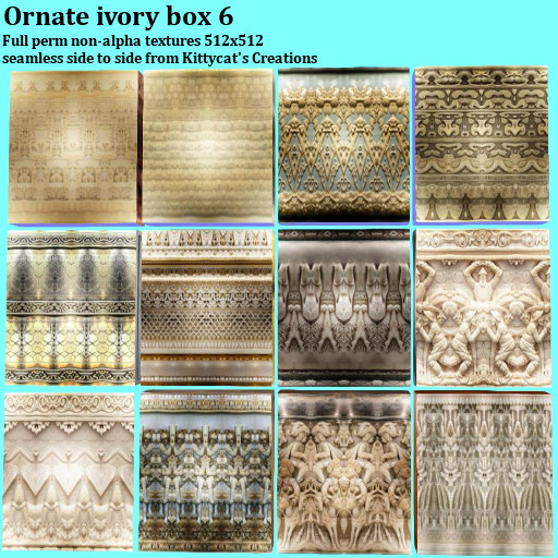 Ornate ivory 6 box