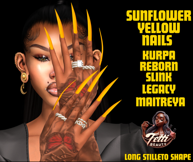 SUNFLOWER YELLOW NAILS