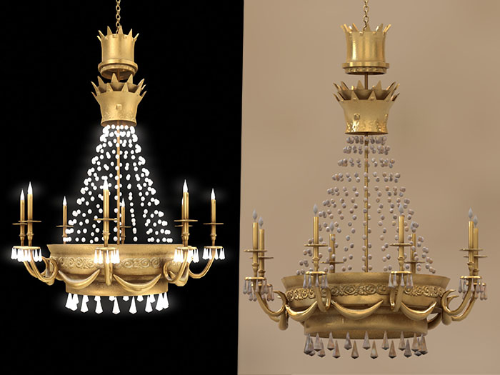 crown chandelier