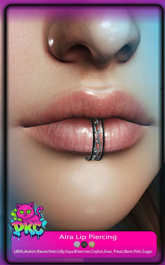 *PKC* Aria lip piercing