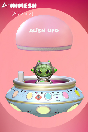 ❤️❤️Animesh Sci-fi Akikazu Alien Space UFO Blue ❤️❤️