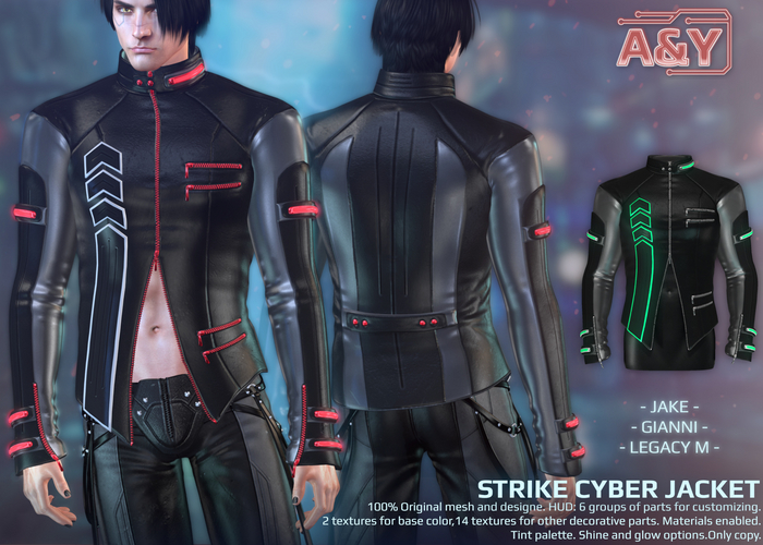 A&Y Strike Cyber Jacket Male - Black