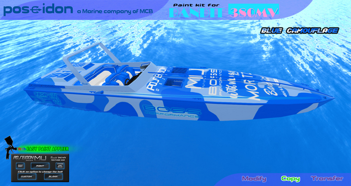 ::POSEIDON:: 380MV - BLUE CAMOUFLAGE - Easy paint applier