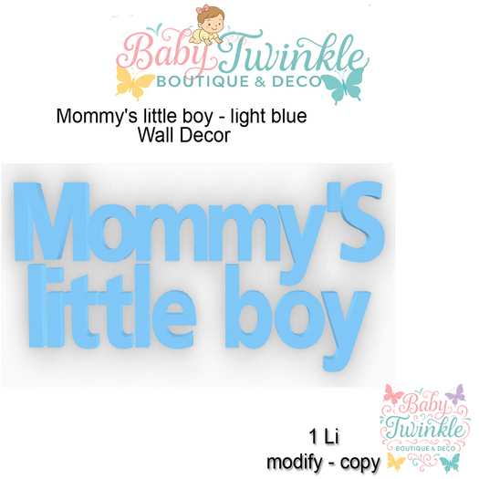 ZLD mommy's little boy - light blue
