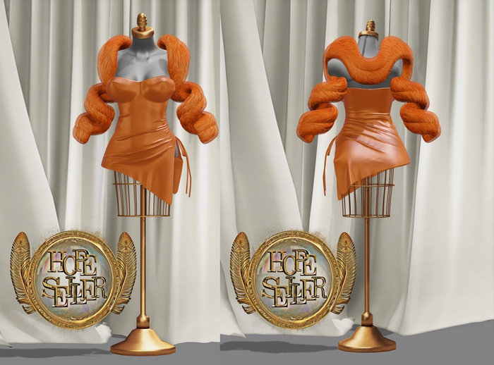 [HS] ALB Dress&Fur Stole [ORANGE]