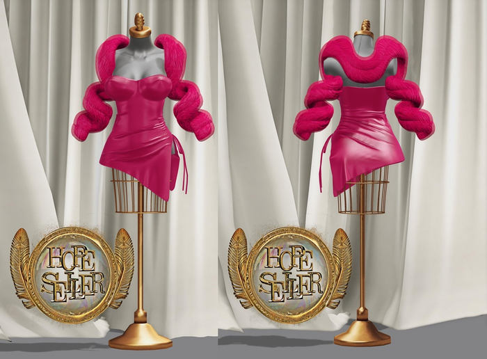 [HS] ALB Dress&Fur Stole [PINK]