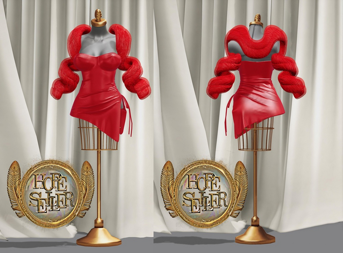 [HS] ALB Dress&Fur Stole  [RED]
