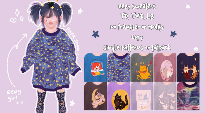 fairiebum - eepy sweaters FATPACK