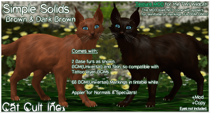 Simple Solid Pelts Brown & DarkBrown MOD