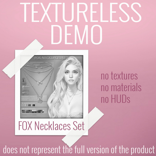 TEXTURELESS DEMO *AvaWay* FOX Necklaces Set