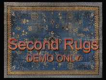 DEMO - RV - Navy Gold Key Border Rug