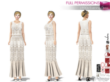 Full Perm SAVE! 2in1 1930s Evening Dress For Legacy Maitreya 5.3 LaraX Slink Belleza Tonic Ocacin Classic Ebody Reborn