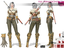 Full Perm Female Fantasy Medieval Leather Gloves For Maitreya 5.3 LaraX Ebody Reborn Legacy Belleza Slink Tonic Ocacin