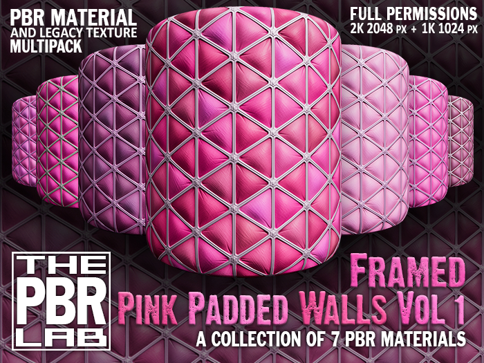 The PBR Lab - Framed Pink Padded Walls Vol 1 Multipack