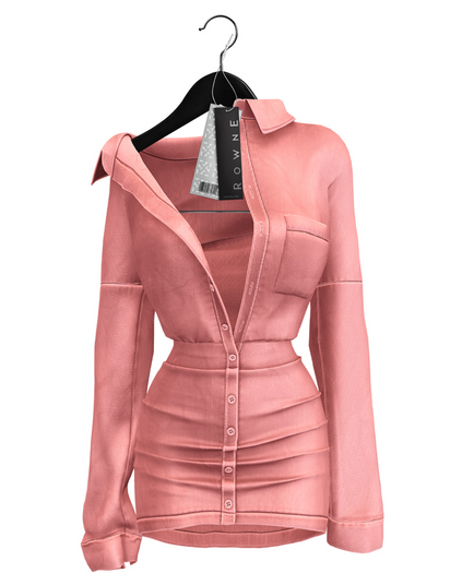 Rowne.Jess Button Dress - Pink