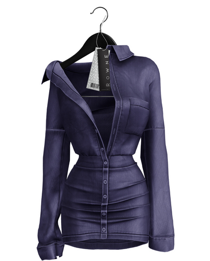 Rowne.Jess Button Dress - Purple