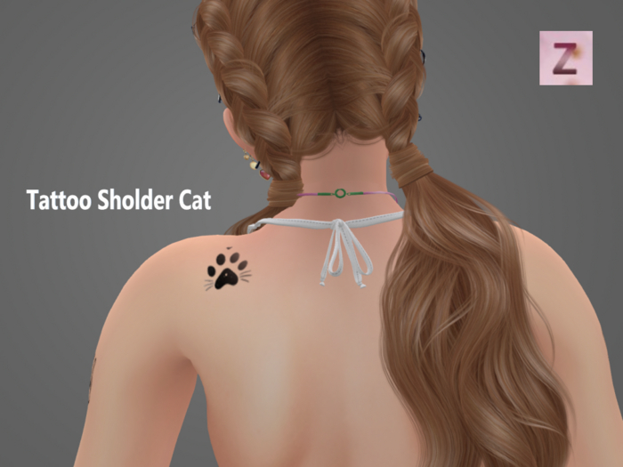 Tattoo Sholder Cat