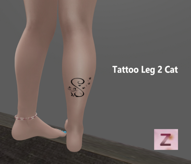 Tattoo Leg 2 Cat