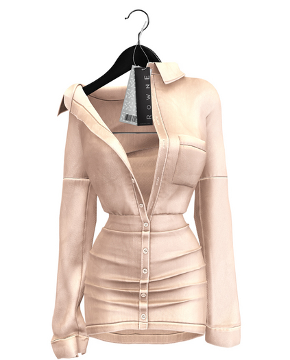 Rowne.Jess Button Dress - Pearl