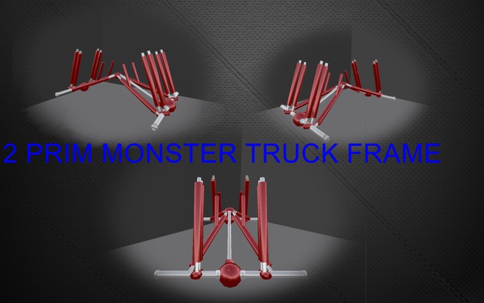 monster truck frame 2 prim 