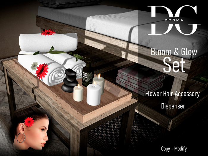 [Dogma] Bloom & Glow Red Flower Set