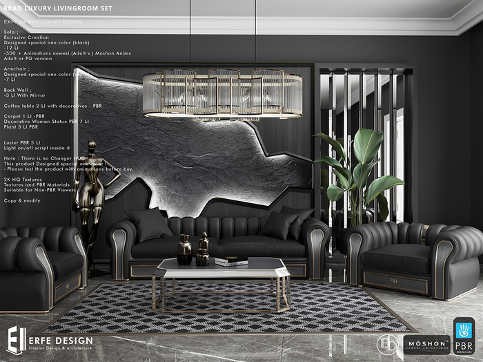 Brad Luxury Pbr Livingroom Set PG  [Erfe Design]*