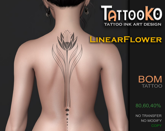 [TattooKO] Tattoo LinearFlower