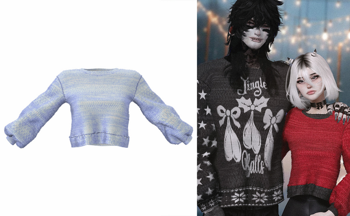 [DumDum] Snuggle Sweater - Babyblue