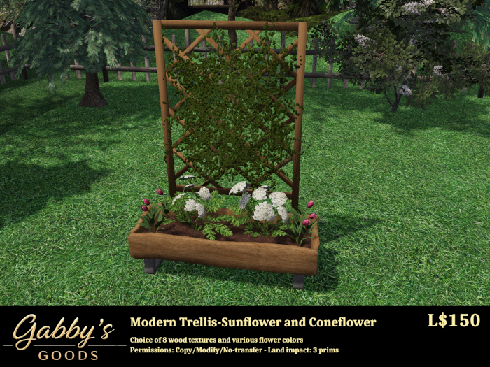 Modern Trellis - Wild Carrot and Tulip