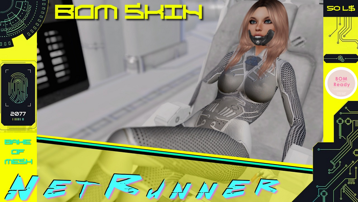 [MSLS] BOM Skin Cyberpunk Netrunner - Color White