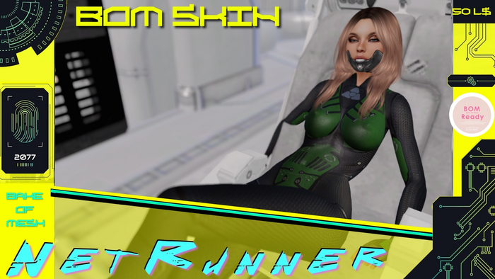 [MSLS] BOM Skin Cyberpunk Netrunner - Color Green