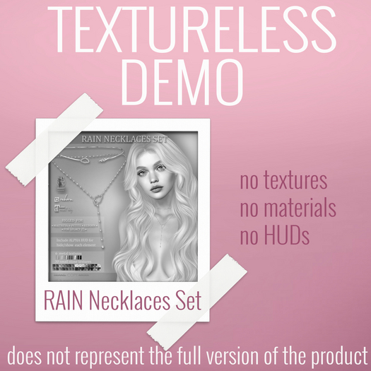 TEXTURELESS DEMO *AvaWay* RAIN Necklaces Set