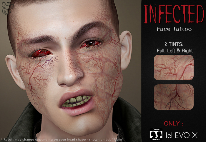 Mad' - Infected FaceTattoo [BOM + EVOX]