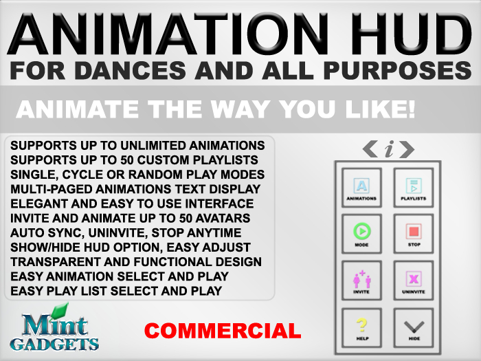 Elegance Animation Dance HUD - Commercial