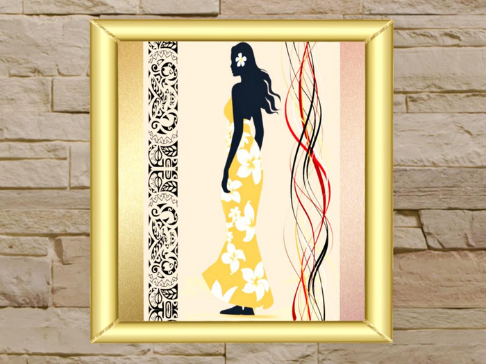 WAHINE IN YELLOW DRESS