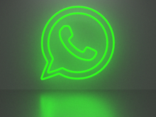 WhatsApp logo neon sign Full Permission