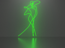 Silhouette of a woman 4 neon sign Full Permission