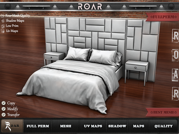 {::ROAR::} FullPerm Modern Panel Bed #2237