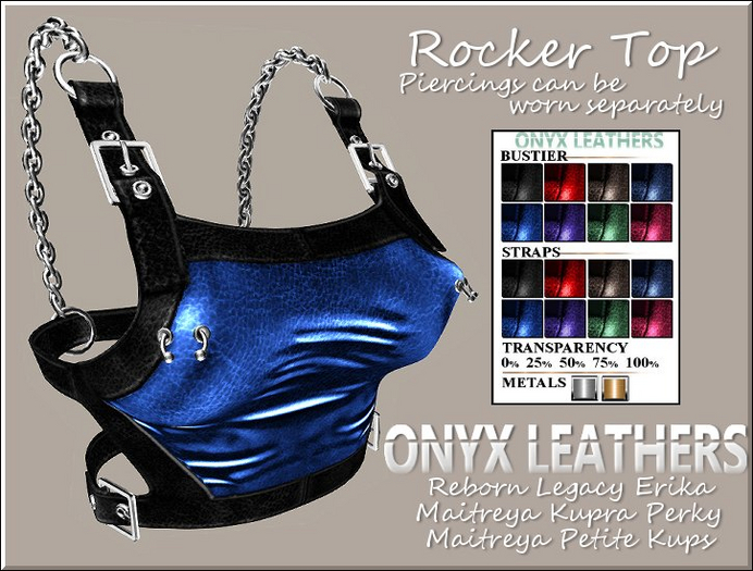 Leather Rocker Top - with/without Piercings Hud driven