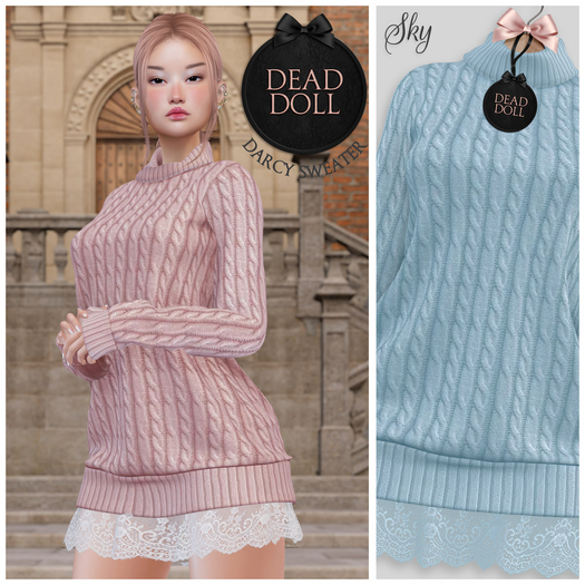 DEAD DOLL - Darcy Sweater - Sky