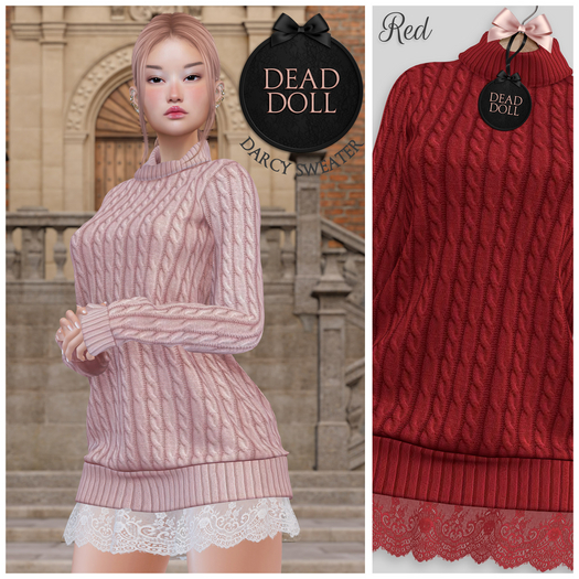 DEAD DOLL - Darcy Sweater - Red