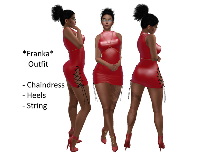 Franka Chaindress red.