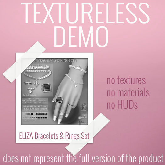 TEXTURELESS DEMO *AvaWay* ELIZA Bracelets & Rings Set