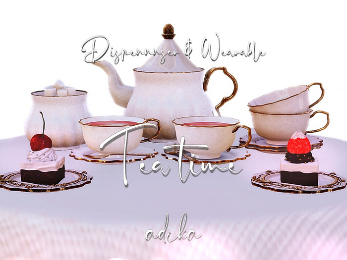 ADD/**andika{Tea Time}Dispenser & Wearables Set