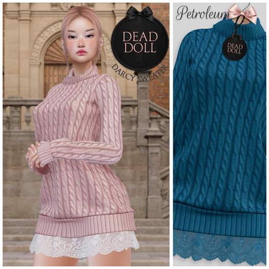DEAD DOLL - Darcy Sweater - Petroleum