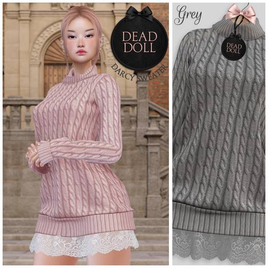 DEAD DOLL - Darcy Sweater - Grey